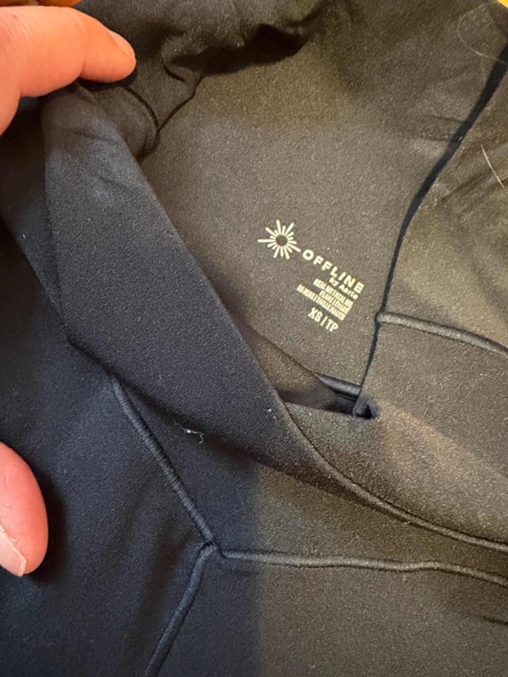 aerie Black High-Waist Leggings - Picture 2 of 3